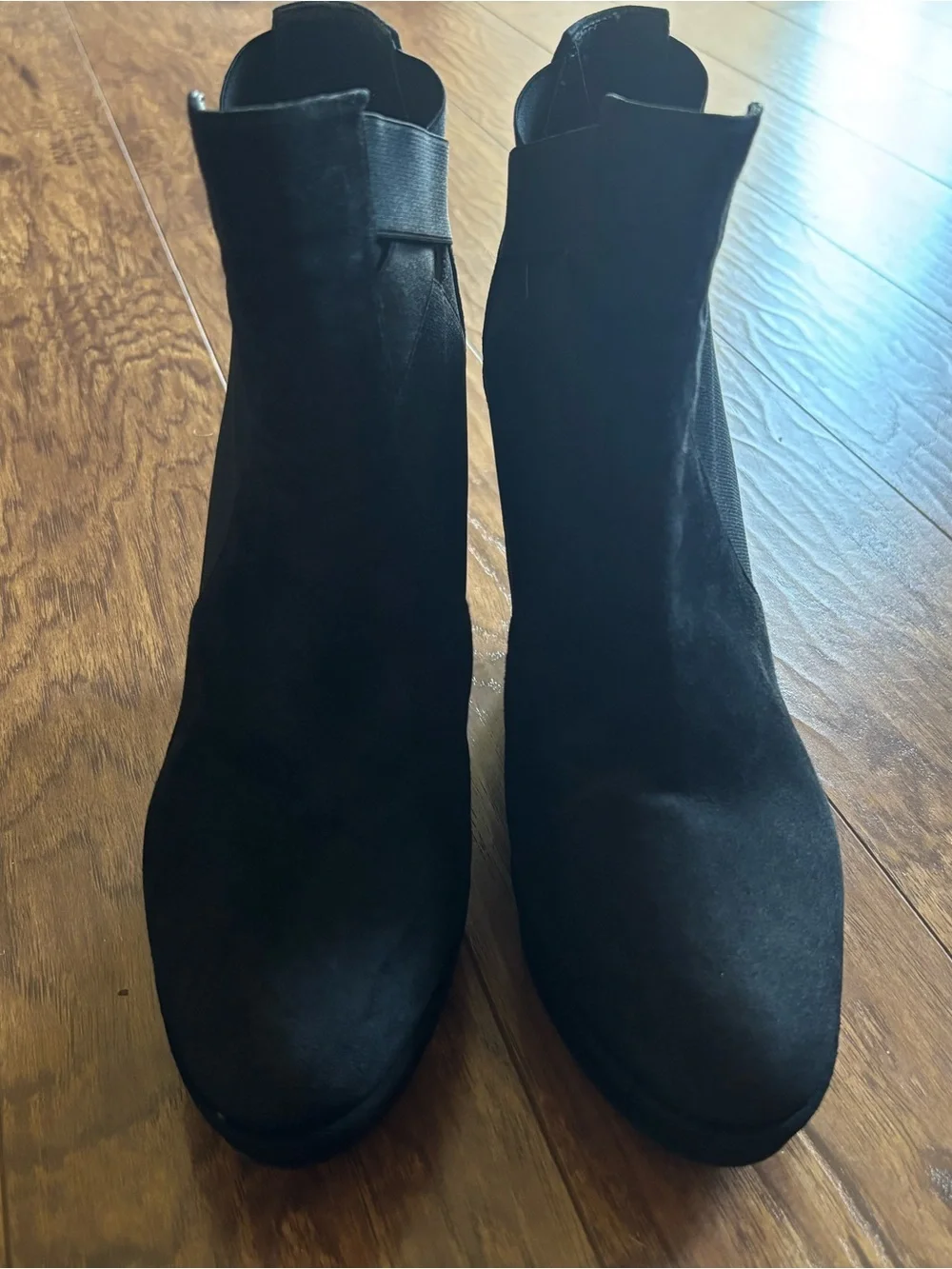 Stuart Weitzman Black Wedge Ankle Boot
